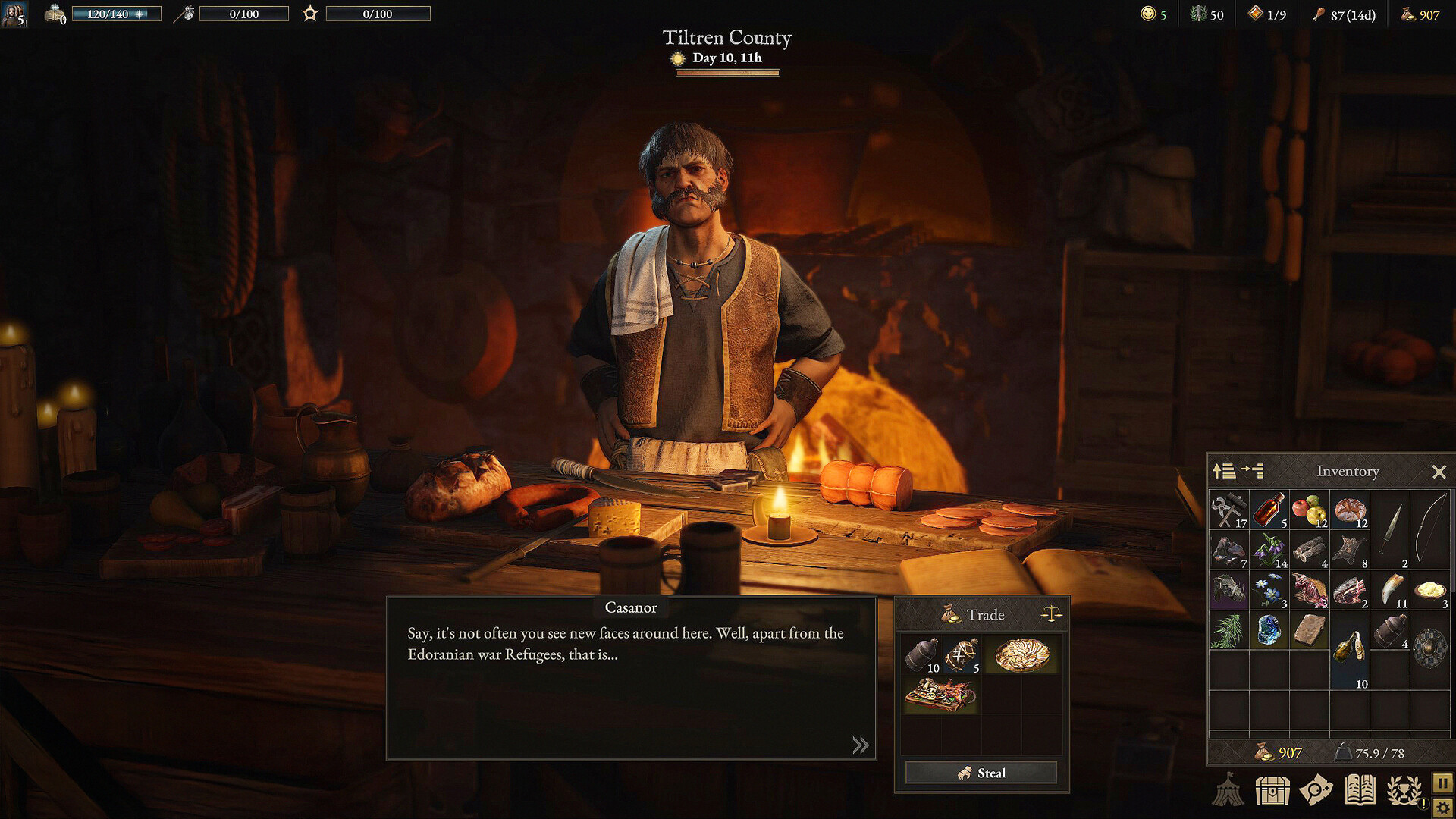 战争传说 角色对话交易界面