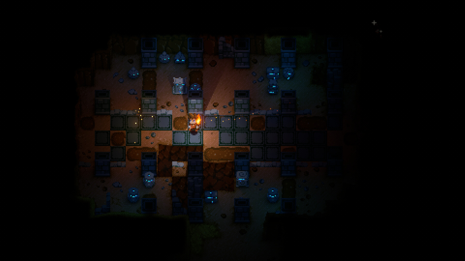 护核纪元 地下矿坑挖掘与手持火把照明