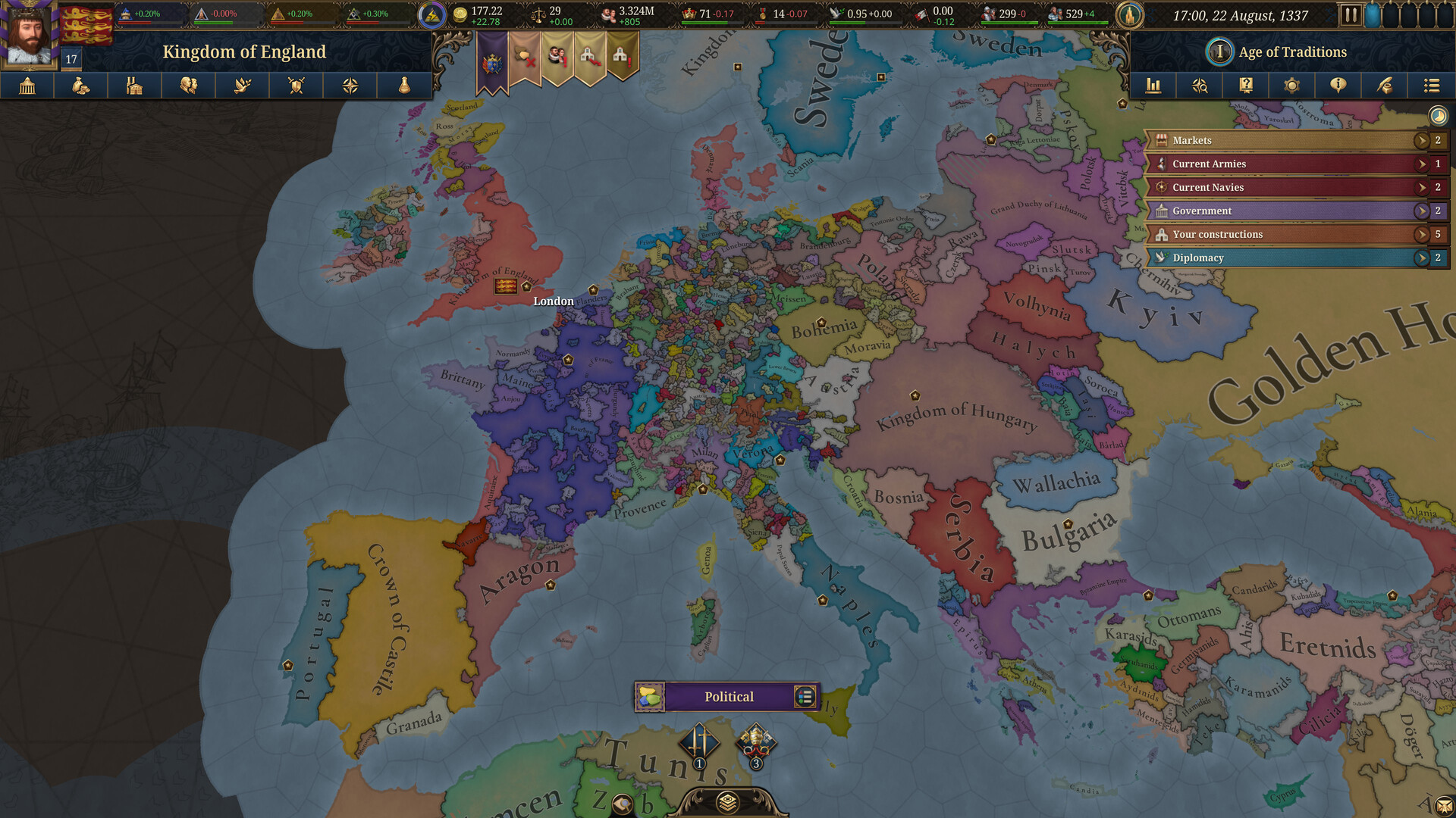 Europa Universalis V 游戏截图