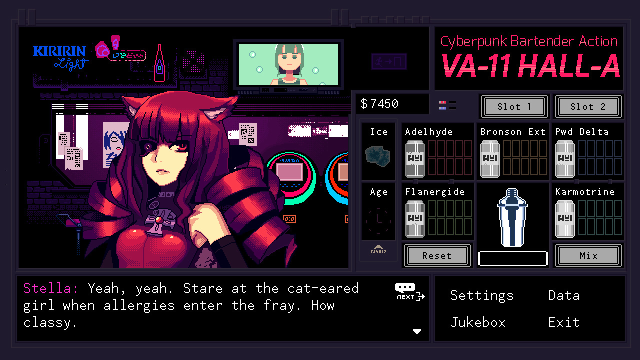 图片[3]-VA-11 HALL-A：赛博朋克酒保行动|VA-11 Hall-A Cyberpunk Bartender Action|1.3-萌芽游戏