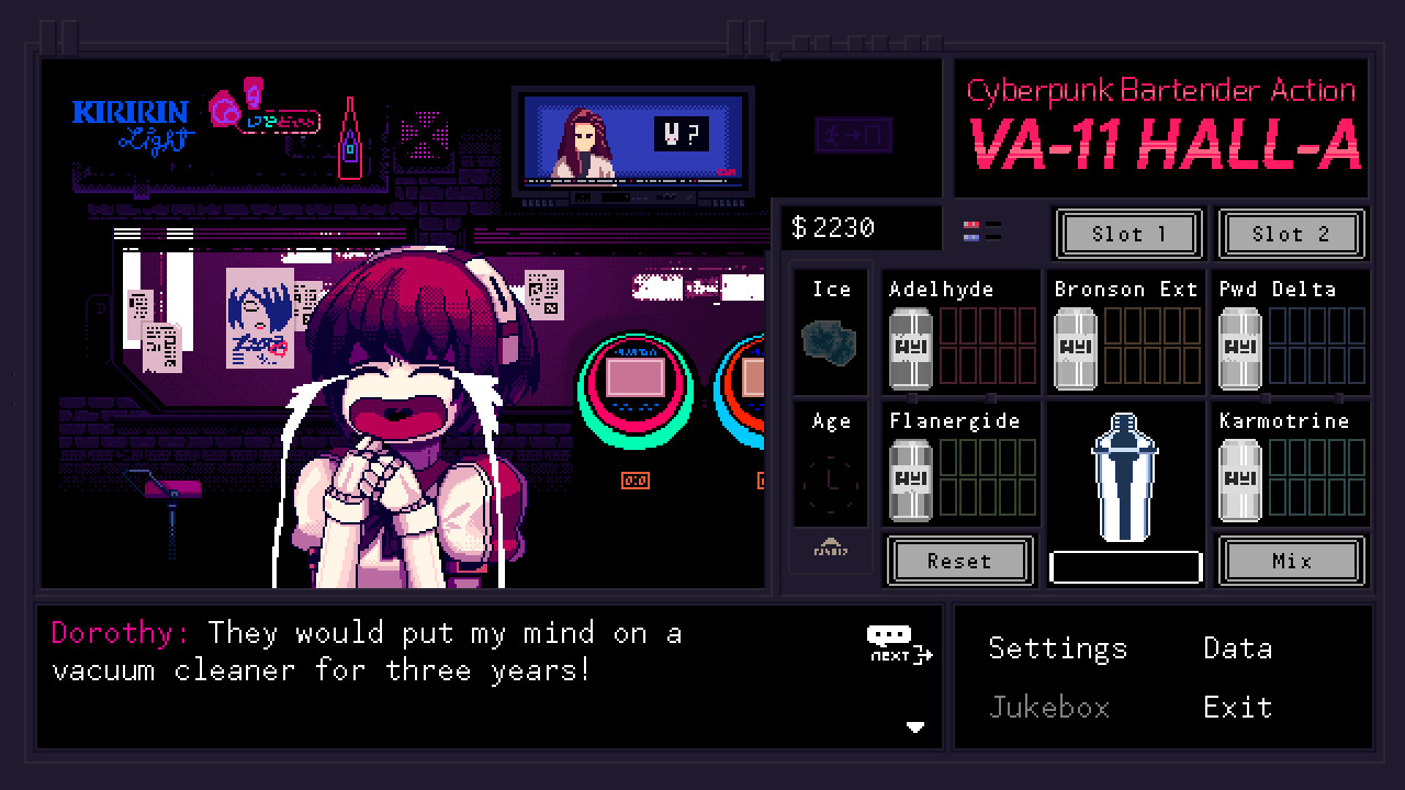 图片[1]-VA-11 HALL-A：赛博朋克酒保行动|VA-11 Hall-A Cyberpunk Bartender Action|1.3-萌芽游戏
